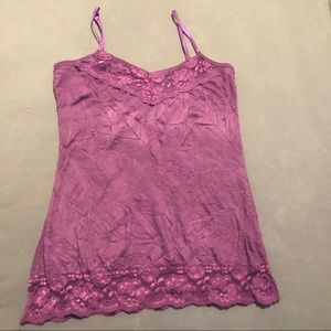 5/$25 Maurice’s lighter purple lace trim cami